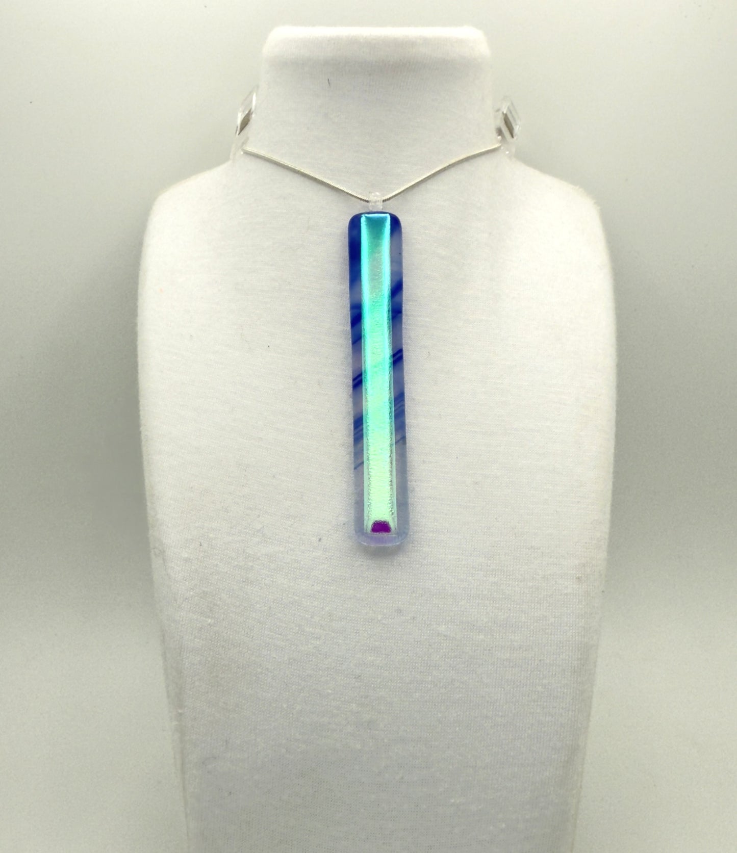 Golden Pink and Blue Dichroic Pendent