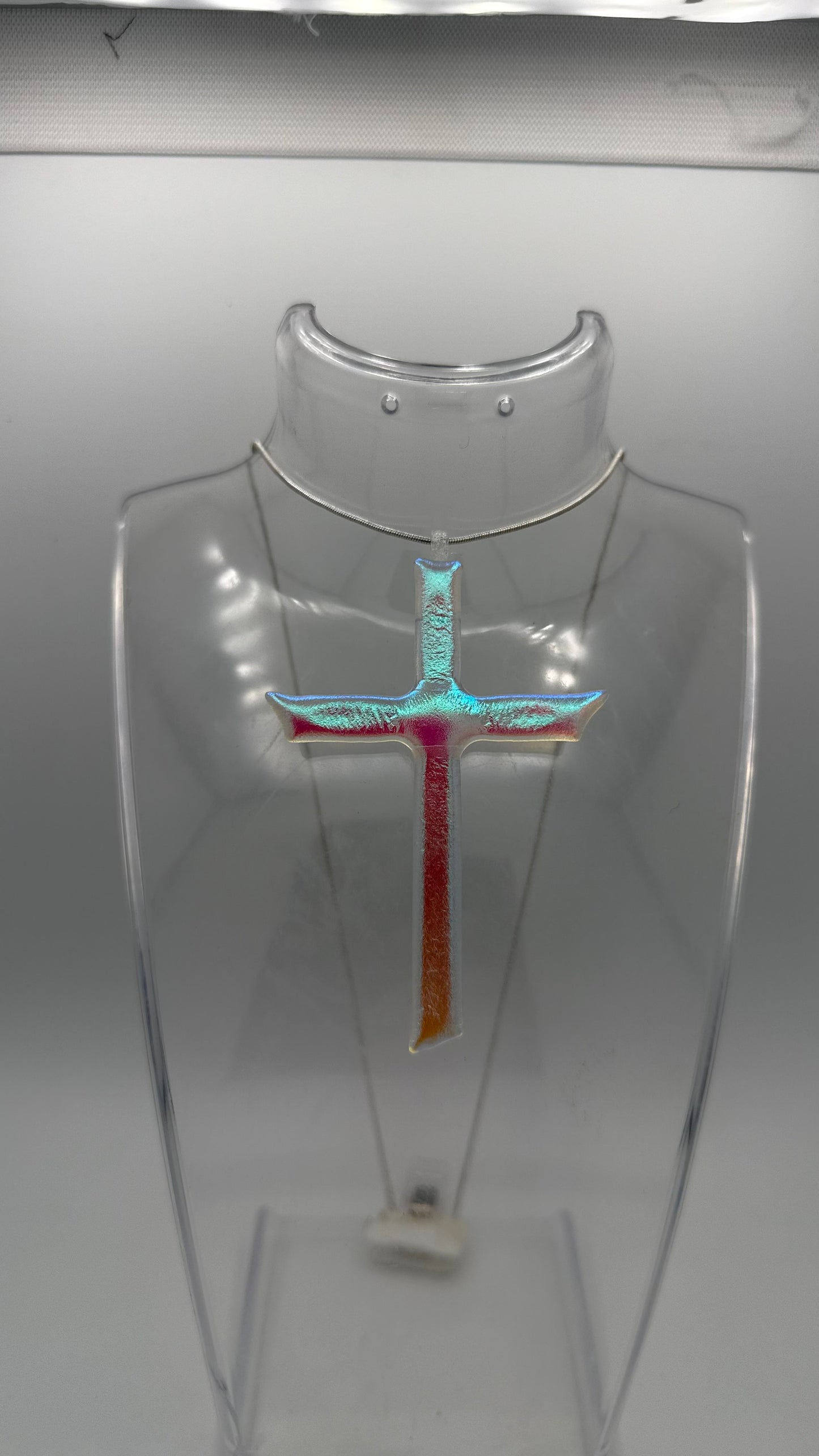 Clear Dichroic Divine Vogue Cross