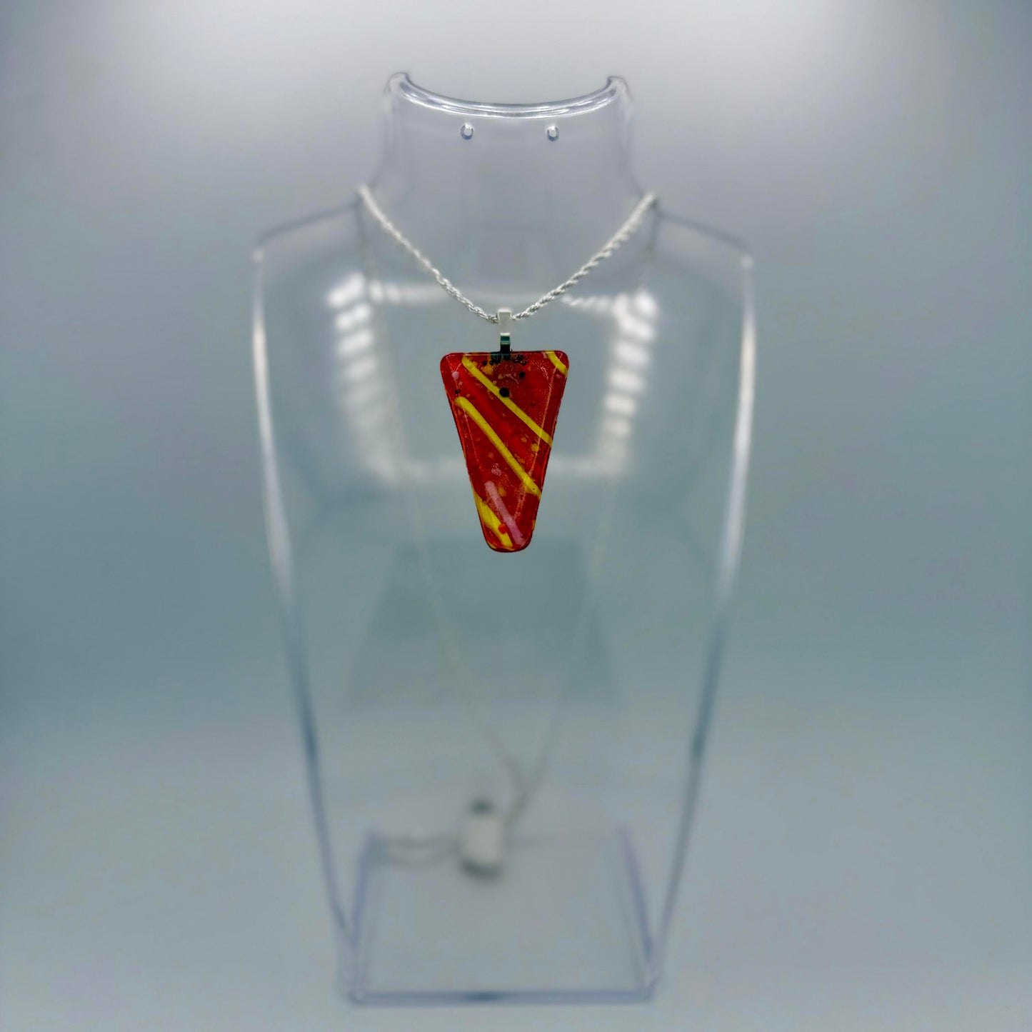 Red Spectrum glass Gold Dichroic and Frit