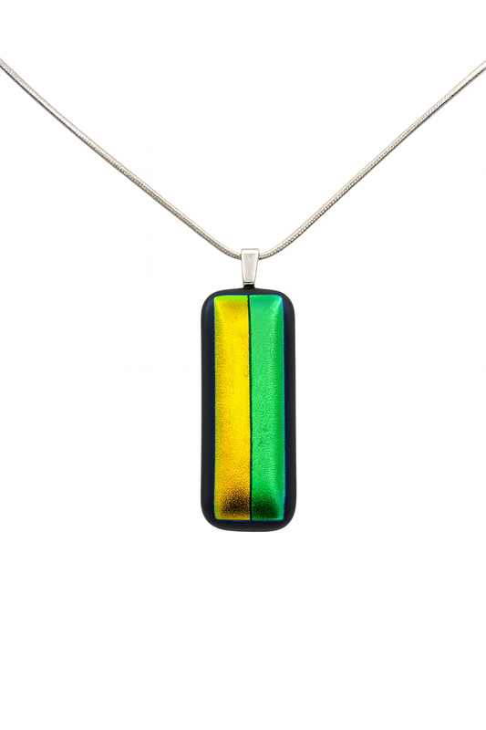Gold & Green Dichroic Pendant