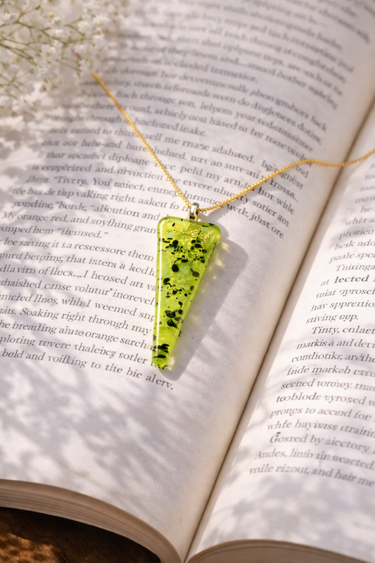 Light Green Translucent Antique art glass with Black and Firelight frit