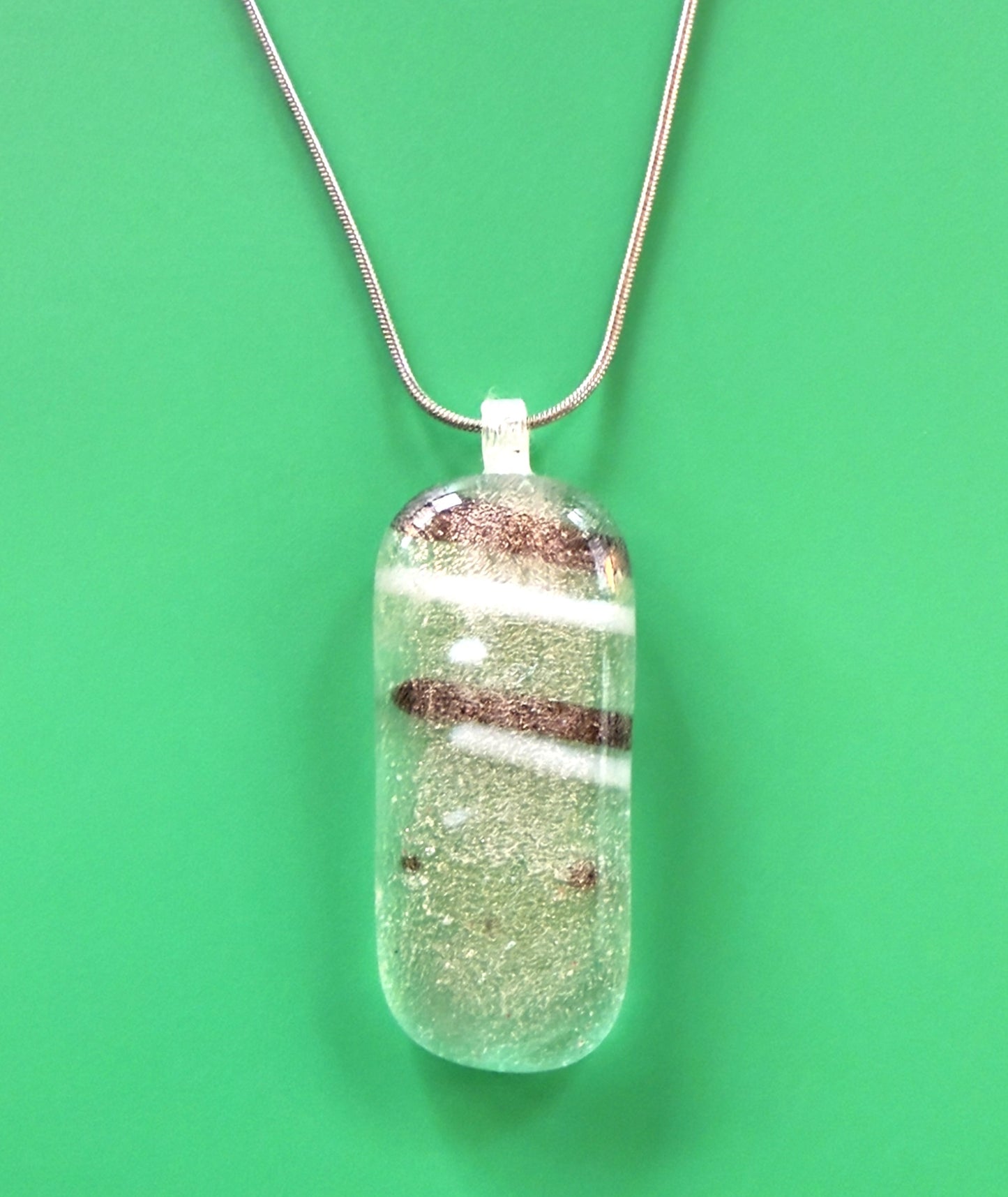 Clear Antique Glass Rose Gold Dichroic