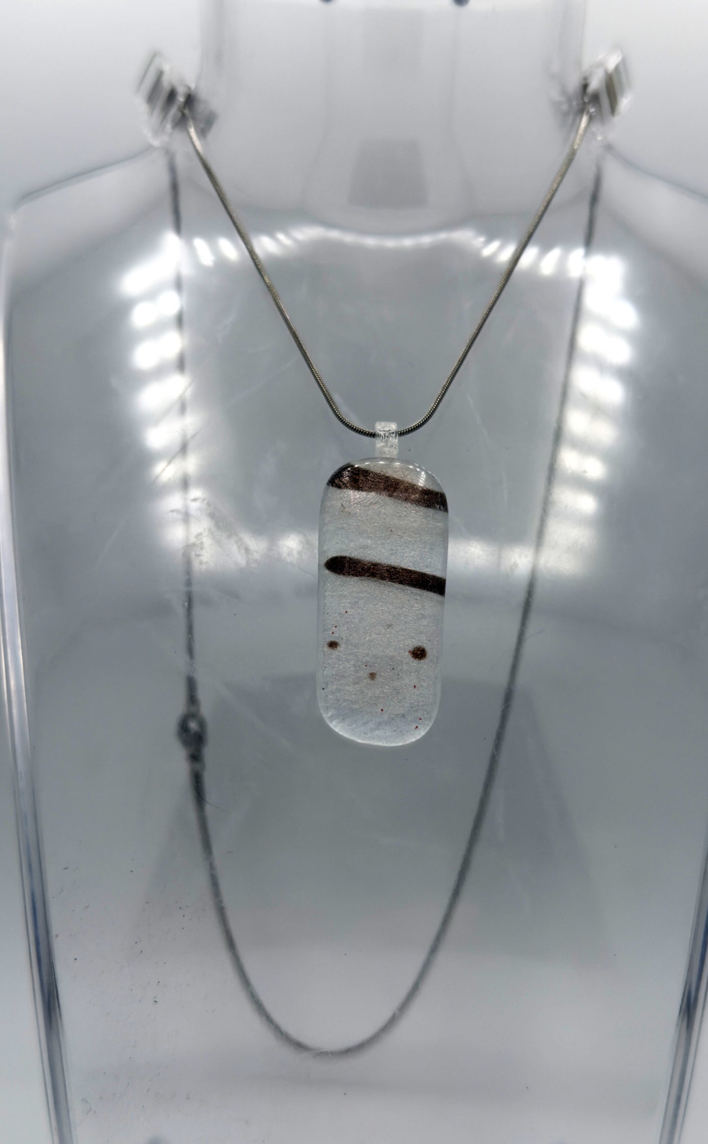 Clear Antique Glass Rose Gold Dichroic