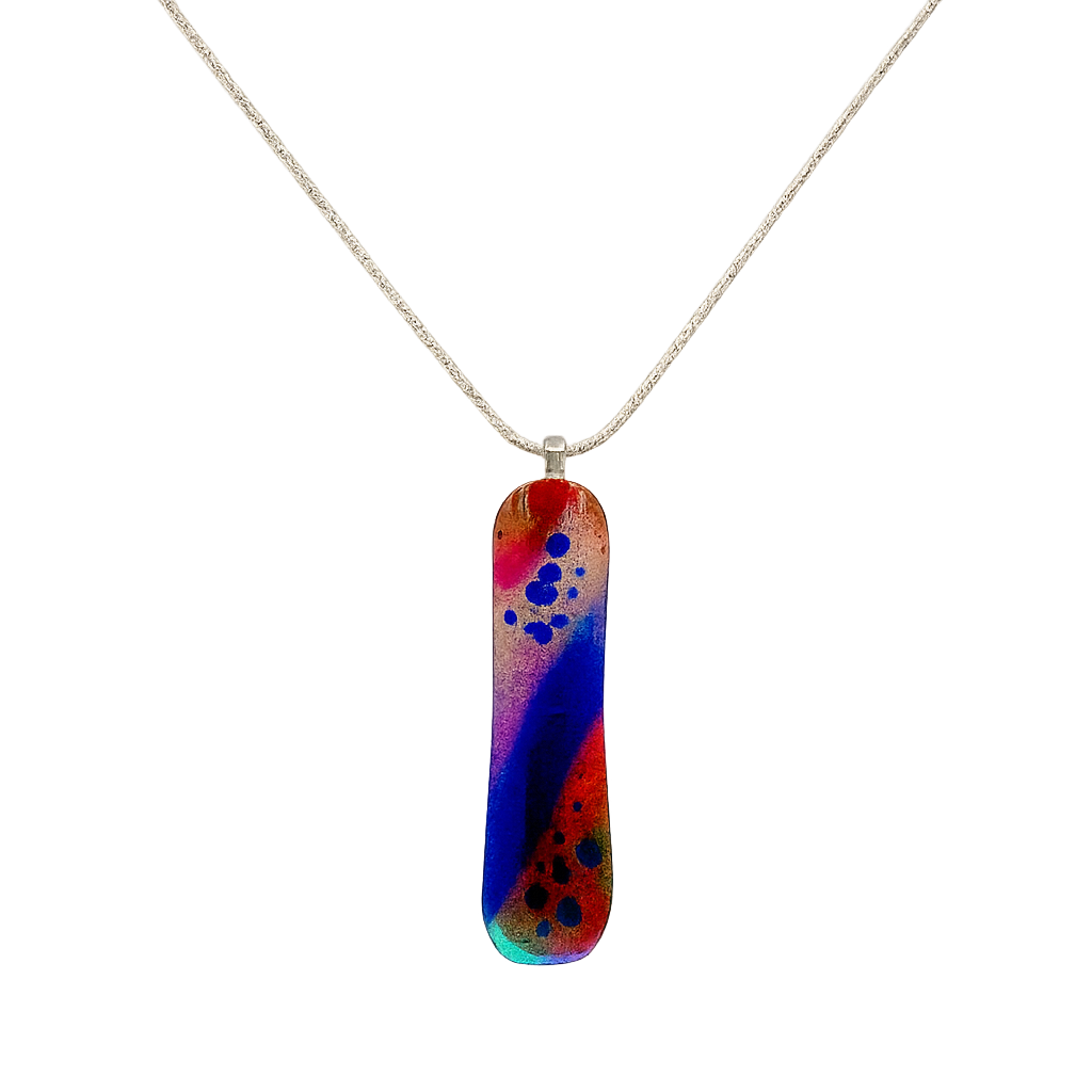 White, Clear, Blue and Pink Antique art glass with cobalt Blue Frit