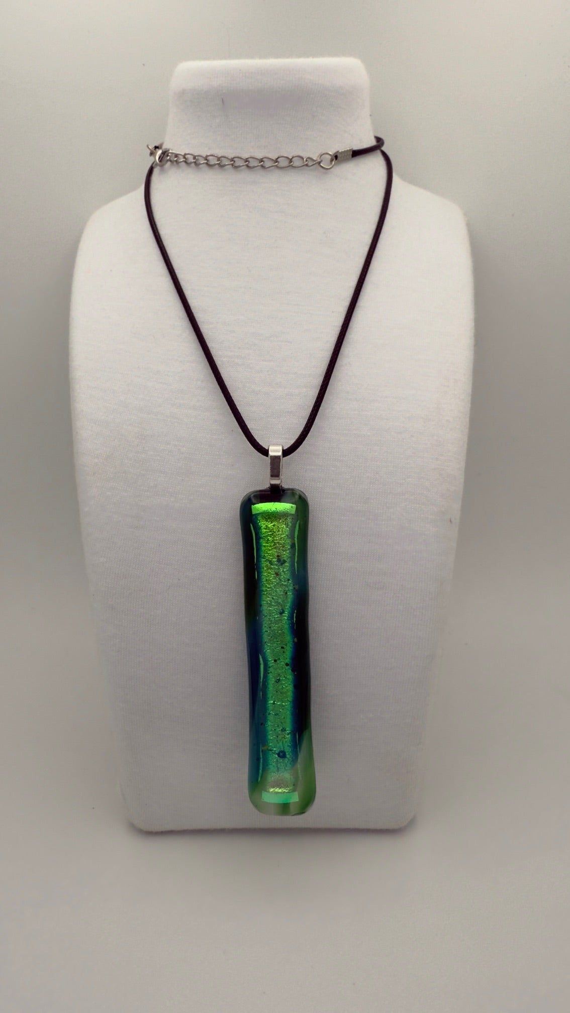 Emerald Glow Dichroic Pendant