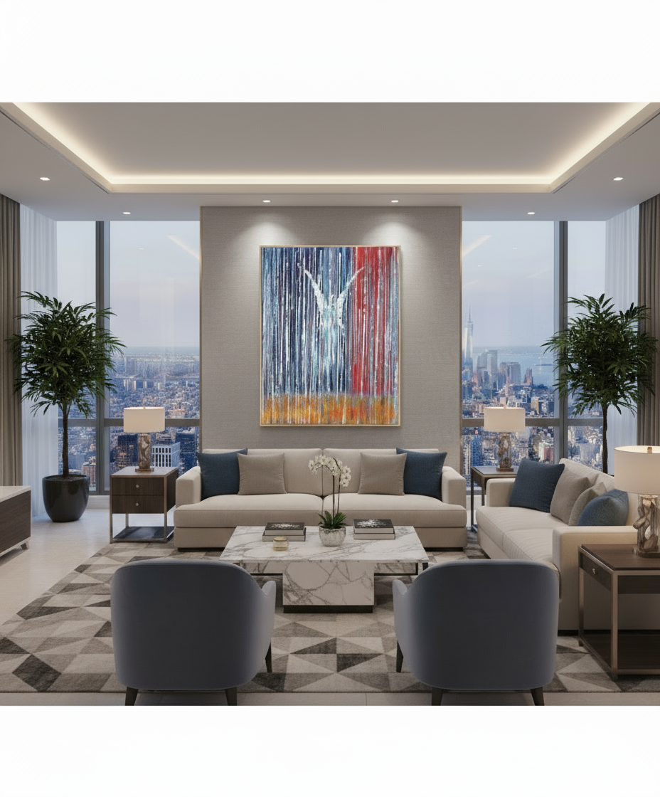 Rainy Day Angel Oil Painting