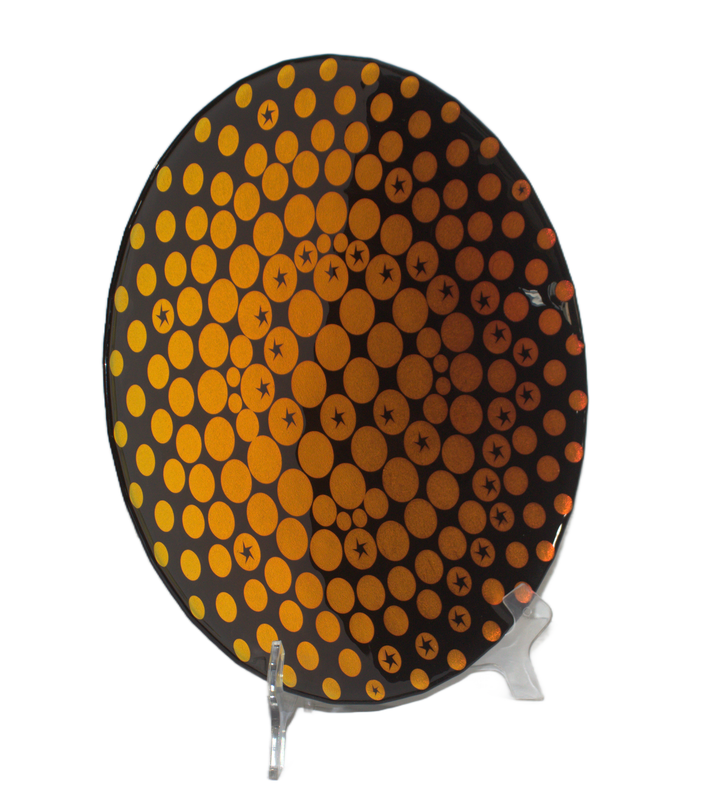 Sunburst Mandala Fused Glass Plate