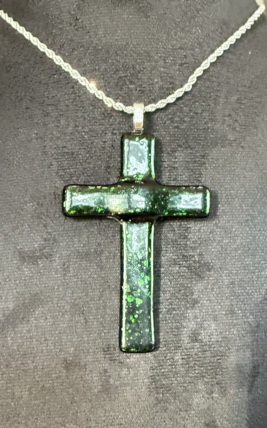 Dark Green with metal flake Spectrum  Divine Vouge Cross