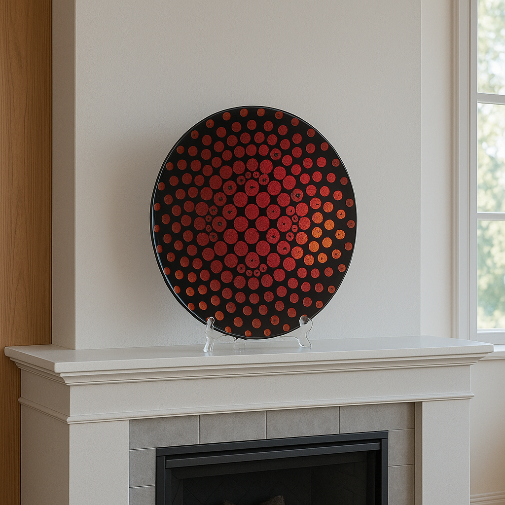 Sunburst Mandala Fused Glass Plate