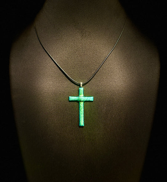 Teal Dichroic  Divine Vogue Cross