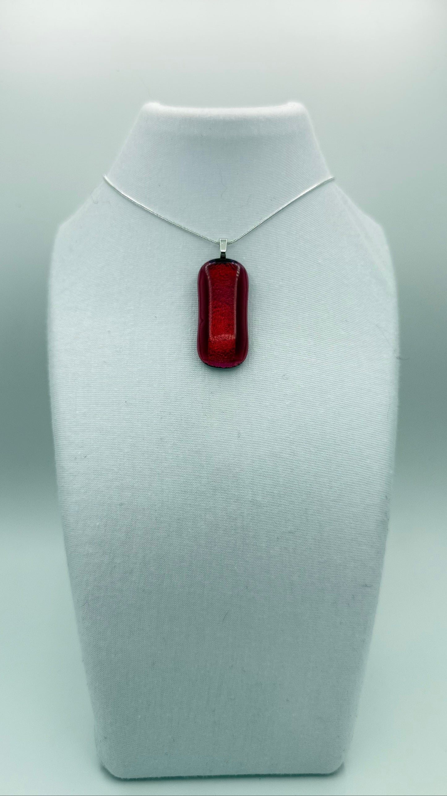 Red and Purple Antique glass pendant