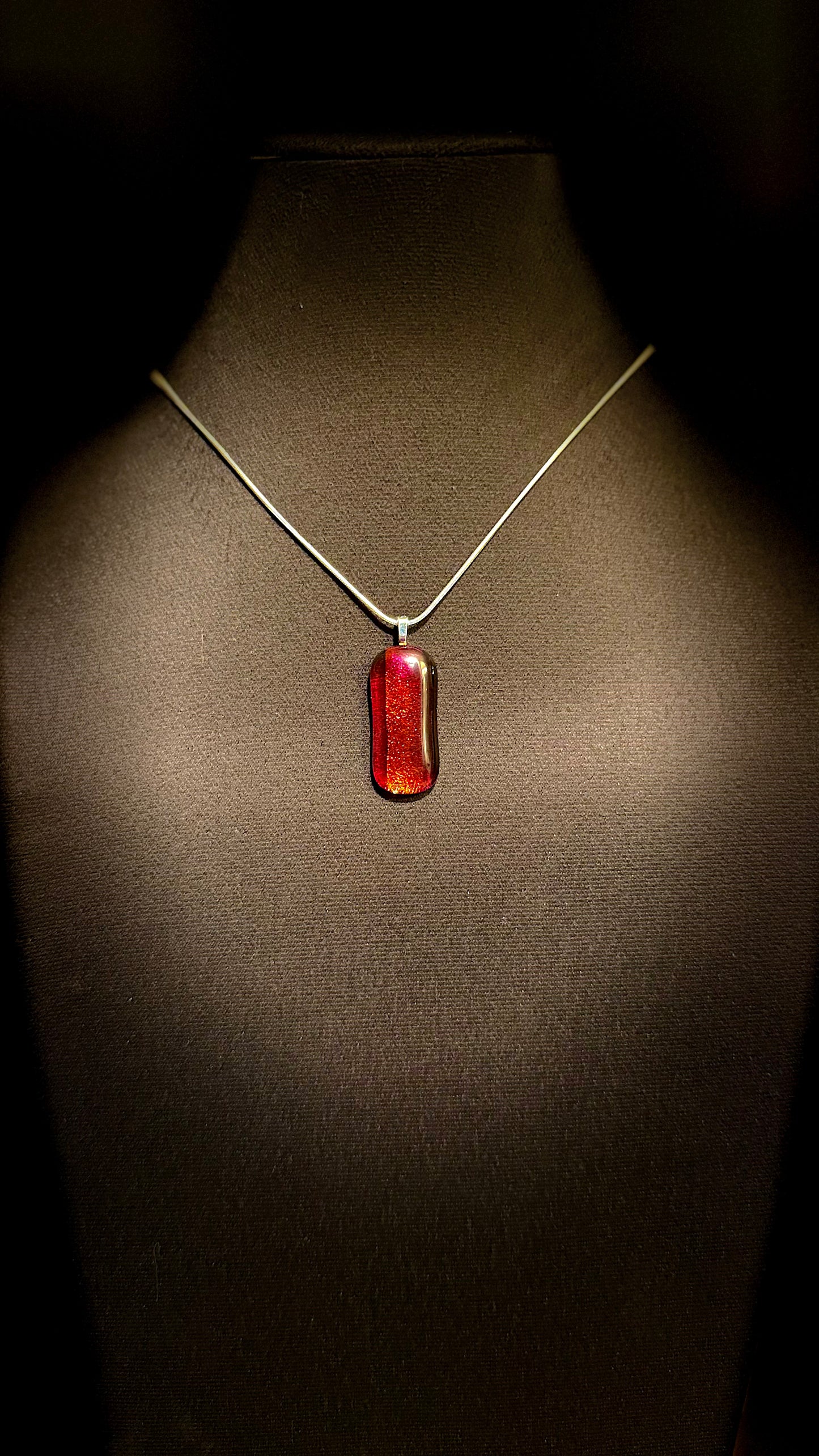 Red and Purple Antique glass pendant