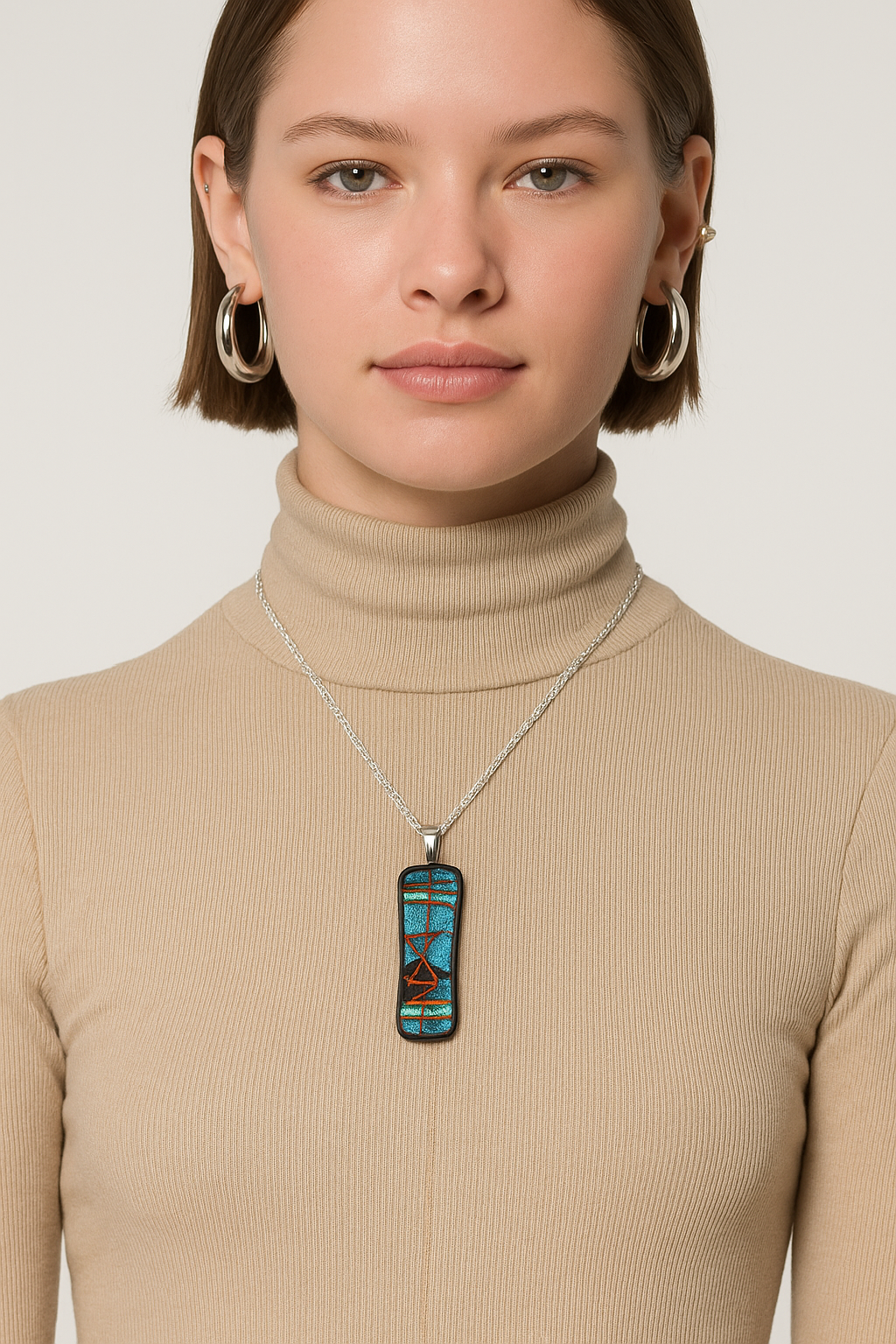 Clear Amber Antique art glass & Teal Pink dichroic glass and multicolor firelight elements