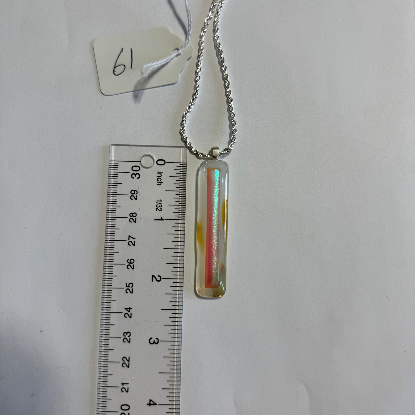 Teal/Pink Dichroic glass over White, Clear, Amber and Chocolate antique