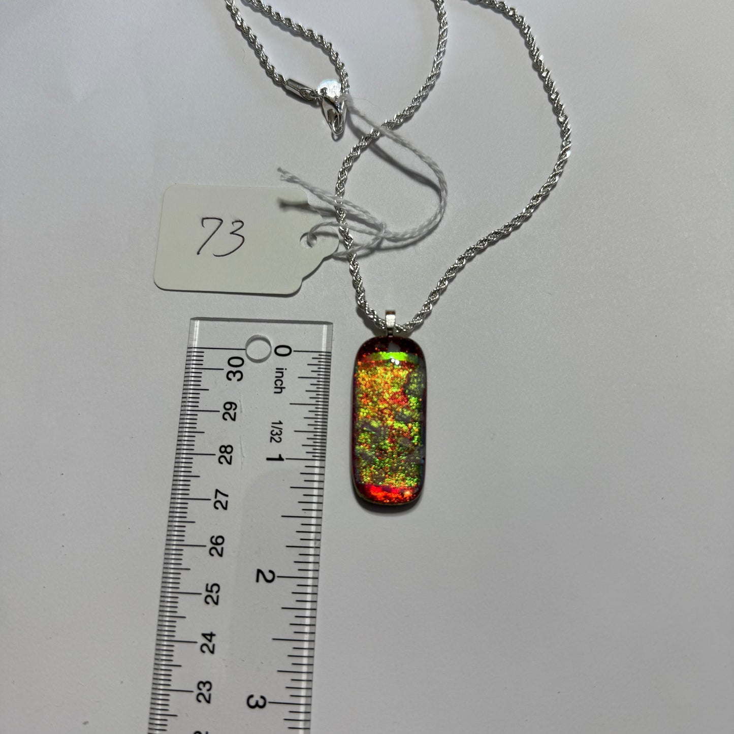 Triple layered Candy Apple Red and Teal Silver Dichroic Glass with Spectrum Clear