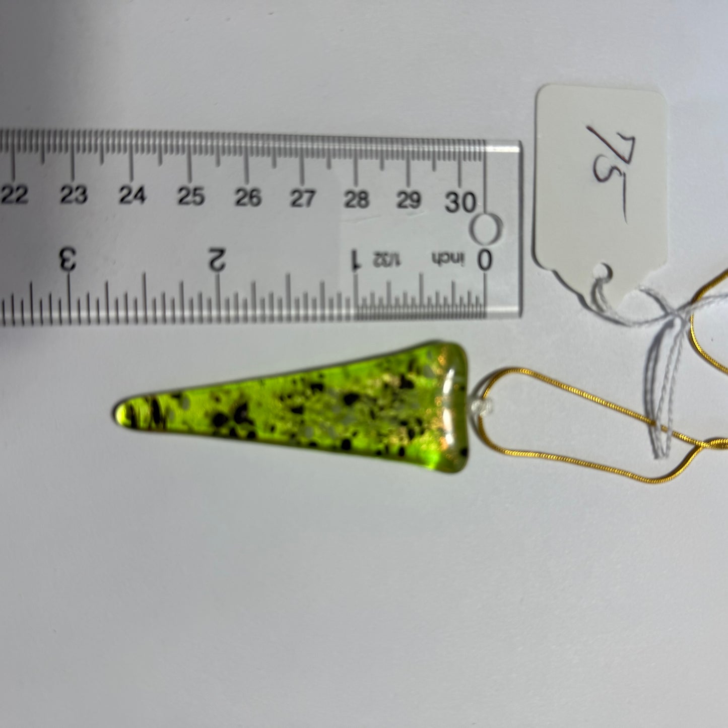 Light Green Translucent Antique art glass with Black and Firelight frit