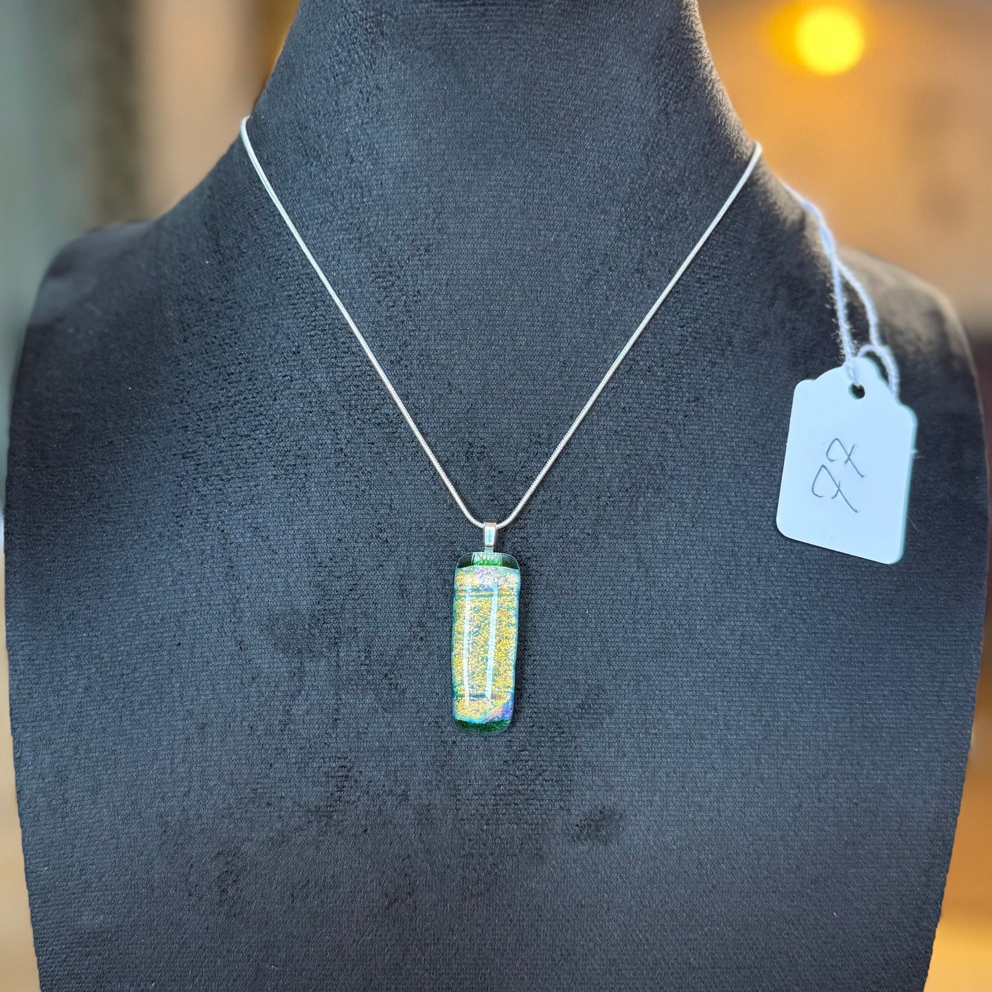 Teal Pink Dichroic glass Fused over Clear Spectrum