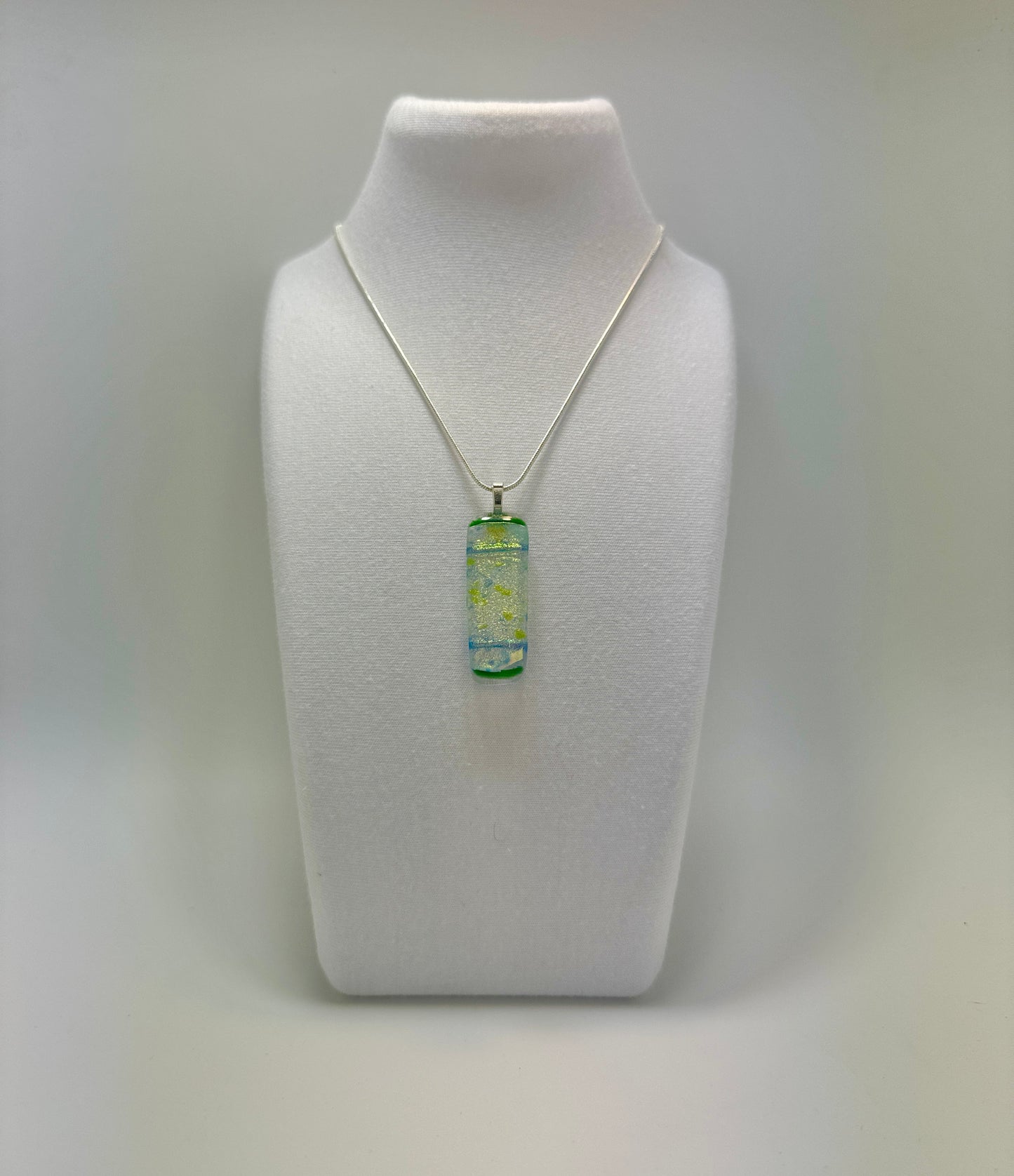 Teal Pink Dichroic glass Fused over Clear Spectrum