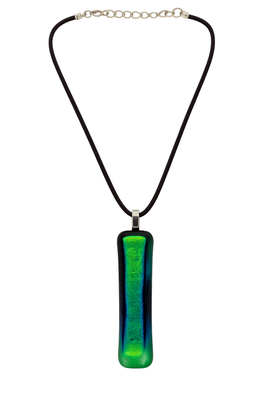 Emerald Glow Dichroic Pendant